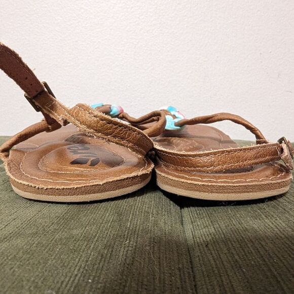 Reef Mayan Sunlight Leather Sandals - Picture 5 of 9